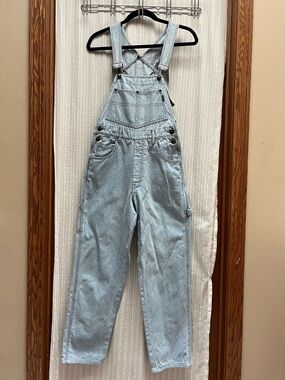 VTG Bobson Jeans Denim Overalls Light Wash Straight Leg Size S/3 Japanese